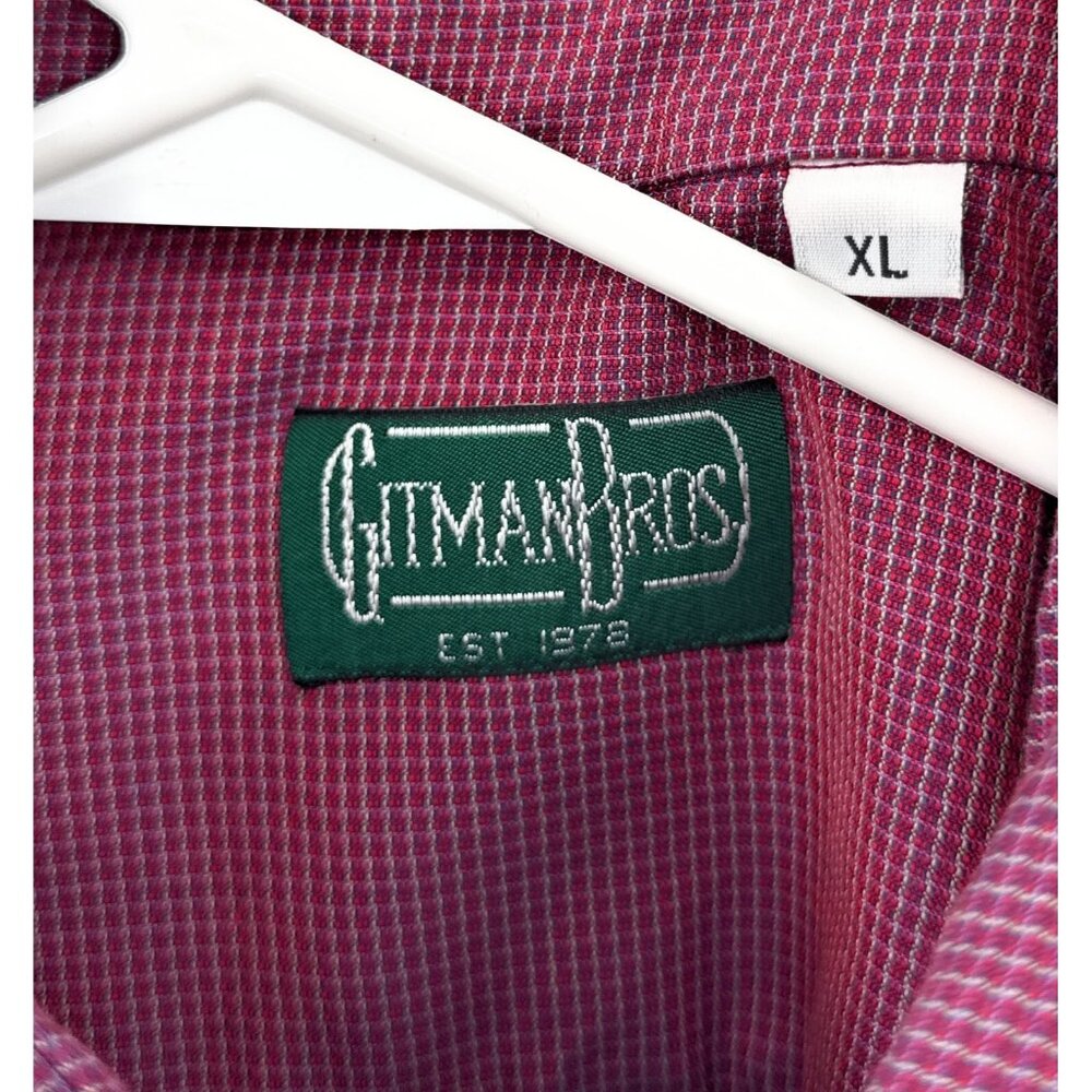 Gitman Bros Mens‎ Long Sleeve Shirt Red Size XL - Picture 2 of 5